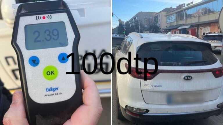 Ужгород: Водійка Kia зіткнулася з Skoda, майже у 12 разів перевищивши рівень алкоголю