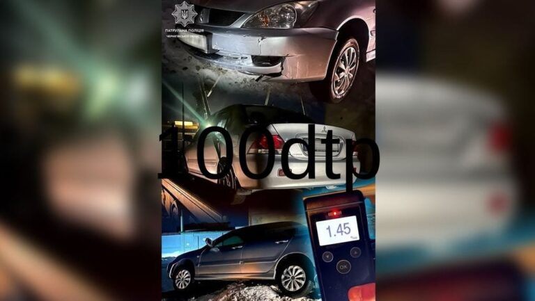 У Чернігові водія відсторонили від керування після ДТП напідпиту